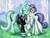 Size: 2000x1500 | Tagged: safe, artist:silfoe, bon bon, lyra heartstrings, sweetie drops, earth pony, pony, unicorn, g4, bowtie, clothes, dress, duo, eyes closed, female, hilarious in hindsight, lesbian, mare, ship:lyrabon, shipping, wedding, wedding dress, wedding suit