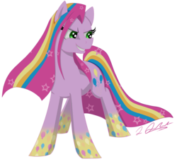 Size: 1540x1429 | Tagged: safe, artist:tsand106, pinkie pie, earth pony, pony, g4, twilight's kingdom, female, mare, multicolored hair, multicolored mane, multicolored tail, pinkamena diane pie, rainbow power, simple background, solo, tail, transparent background, wrong eye color