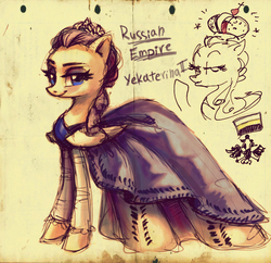 Size: 743x720 | Tagged: safe, artist:holivi, pony, catherine the great, ponified, russia, russian, russian empire, solo