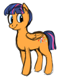 Size: 471x609 | Tagged: safe, artist:hpwendiz, sparkleworks, pegasus, pony, g3, g4, female, g3 to g4, generation leap, mare, race swap, redesign, simple background, solo, transparent background