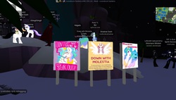 Size: 1205x685 | Tagged: safe, princess celestia, princess molestia, g4, down with molestia, drama, oh boy here we go, second life