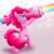 Size: 3543x3543 | Tagged: safe, artist:seer45, pinkie pie, earth pony, pony, g4, bipedal, cannon, female, high res, partillery, rainbow, solo, weapon