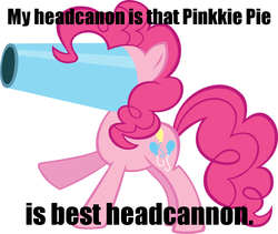 Size: 900x760 | Tagged: safe, pinkie pie, g4, exploitable meme, female, headcannon, headcanon, literal, meme, parody, pun, solo