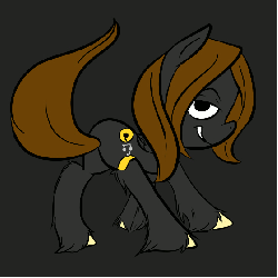 Size: 560x560 | Tagged: safe, artist:isaiahdjkim, edit, oc, oc only, oc:nightingale, earth pony, pony, animated, butt, butt shake, female, flank spin, looking at you, looking back, looking back at you, mare, plot, solo, tail twirl