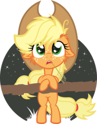 Size: 6000x7670 | Tagged: safe, artist:agamnentzar, applejack, earth pony, pony, g4, .ai available, .svg available, absurd resolution, bipedal leaning, cheek fluff, cowboy hat, cute, female, filly, floppy ears, fluffy, freckles, hat, jackabetes, looking up, night, open mouth, simple background, sky, solo, stars, stetson, straw, transparent background, vector