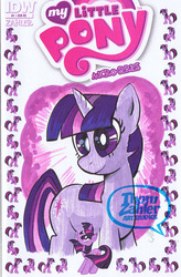 Size: 472x721 | Tagged: safe, artist:thom zahler, idw, official comic, twilight sparkle, pony, unicorn, g4, micro-series #1, my little pony micro-series, comic cover, cover, cover art, female, mare, my little pony logo, sketch, solo, unicorn twilight, variant cover