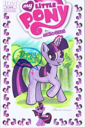 Size: 482x727 | Tagged: safe, artist:thom zahler, idw, official comic, twilight sparkle, pony, unicorn, g4, micro-series #1, my little pony micro-series, comic cover, cover, cover art, female, mare, my little pony logo, sketch, solo, unicorn twilight, variant cover