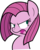 Size: 673x841 | Tagged: safe, artist:shinypikachu25, pinkie pie, g4, angry, bust, cute, cuteamena, diapinkes, female, pinkamena diane pie, solo