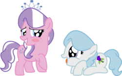 Size: 1399x881 | Tagged: safe, artist:ideltavelocity, diamond tiara, royal blue, earth pony, pony, g4, cutie mark, female, filly, foal, inkscape, simple background, transparent background, vector