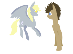 Size: 1038x770 | Tagged: safe, artist:necro1337, derpy hooves, doctor whooves, time turner, pegasus, pony, g4, female, mare, simple background, transparent background, vector