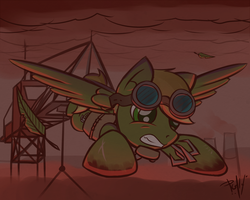 Size: 2000x1600 | Tagged: safe, artist:itspencilguy, oc, oc only, oc:murky, fallout equestria, fallout equestria: murky number seven, goggles
