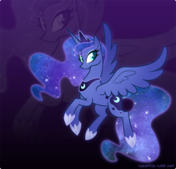 Size: 800x770 | Tagged: safe, artist:egophiliac, princess luna, g4, female, galaxy mane, solo, zoom layer