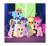 Size: 8645x8000 | Tagged: dead source, safe, artist:parclytaxel, applejack, fluttershy, pinkie pie, rainbow dash, rarity, spike, tree of harmony, twilight sparkle, alicorn, pony, g4, twilight's kingdom, .svg available, absurd resolution, crystal, door, female, flying, grin, group shot, let the rainbow remind you, looking at you, mane seven, mane six, mare, polaroid, prone, raised hoof, smiling, song, spread wings, twilight sparkle (alicorn), twilight's castle, vector, waving