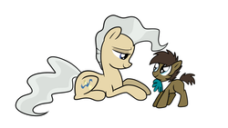 Size: 1024x576 | Tagged: safe, artist:mishti14, mayor mare, oc, oc:vinny turner, g4, offspring, parent:doctor whooves, parent:mayor mare, parents:doctor mayor