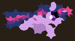 Size: 1080x600 | Tagged: safe, artist:parclytaxel, twilight sparkle, alicorn, pony, g4, female, flattened, magic fail, mare, minimalist, penrose tiling, solo, tumblr, twilight sparkle (alicorn), twitwee