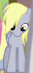 Size: 373x813 | Tagged: safe, screencap, derpy hooves, pegasus, pony, g4, rainbow falls, female, looking down, mare, needs more jpeg, solo