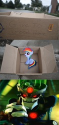 Size: 1320x2796 | Tagged: safe, rainbow dash, pegasus, pony, fanfic:my little dashie, g4, dashie meme, dr. nefarious, evil people finding dash meme, exploitable meme, meme, ratchet and clank