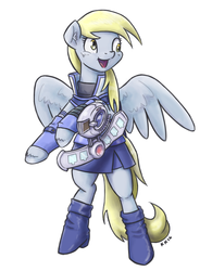 Size: 1000x1280 | Tagged: safe, artist:king-kakapo, derpy hooves, pony, g4, alexis rhodes, bipedal, blushing, boots, card, card games, clothes, cosplay, costume, crossover, cute, derp, derpabetes, duel disk, epic derpy, female, open mouth, skirt, smiling, solo, spread wings, yu-gi-oh!, yu-gi-oh! gx