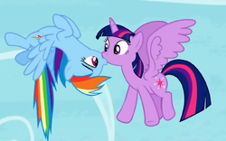 Size: 1285x802 | Tagged: safe, edit, screencap, rainbow dash, twilight sparkle, alicorn, pegasus, pony, g4, duo, female, kiss on the lips, kissing, lesbian, mare, ship:twidash, shipping, surprise kiss, twilight sparkle (alicorn)