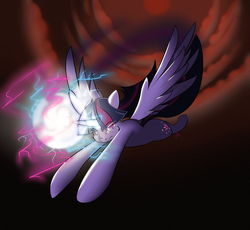 Size: 2500x2300 | Tagged: safe, artist:gear, twilight sparkle, alicorn, pony, g4, female, high res, magic, mare, solo, super saiyan princess, twilight sparkle (alicorn)