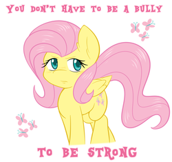 Size: 3025x2845 | Tagged: safe, artist:ambris, fluttershy, pegasus, pony, g4, female, high res, motivational, mouthpiece, positive message, positive ponies, solo