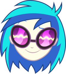 Size: 4041x4521 | Tagged: safe, artist:abion47, dj pon-3, vinyl scratch, equestria girls, g4, absurd resolution, female, head, simple background, solo, transparent background, vector, vinyl's glasses