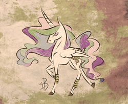 Size: 1298x1056 | Tagged: safe, artist:maltese101, princess celestia, g4, female, solo