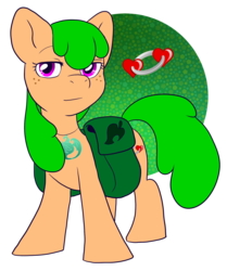 Size: 1530x1832 | Tagged: safe, artist:pixel-prism, oc, oc only, earth pony, pony, freckles, necklace, saddle bag, solo