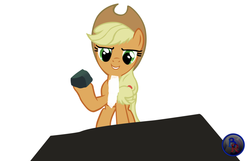 Size: 1023x660 | Tagged: safe, applejack, g4, female, solo, whipped cream, whipped cream background pony