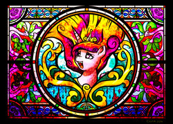 Size: 2520x1800 | Tagged: safe, artist:cigitia, princess cadance, g4, crown, crystal, crystal empire, female, gem, heart, solo, stained glass