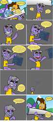 Size: 2584x5880 | Tagged: safe, artist:grandpalove, cheese sandwich, trixie, oc, oc:grandpalove, ask trixie and cheese, g4, commission