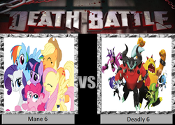 Size: 897x642 | Tagged: safe, applejack, fluttershy, pinkie pie, rainbow dash, rarity, twilight sparkle, g4, crossover, deadly six, death battle, exploitable meme, mane six, meme, sonic the hedgehog (series)