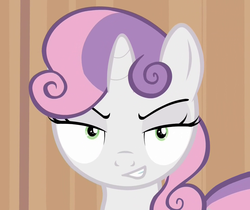 Size: 1250x1050 | Tagged: safe, screencap, sweetie belle, for whom the sweetie belle toils, g4, female, inverted mouth, solo