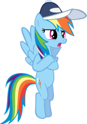 Size: 3500x5000 | Tagged: safe, artist:bakabrony, rainbow dash, g4, hurricane fluttershy, female, flying, hat, legs together, simple background, solo, transparent background, vector, whistle, whistle necklace