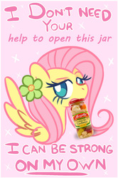 Size: 681x1024 | Tagged: safe, artist:unknownreas, edit, fluttershy, g4, female, flower, jar, mouthpiece, solo