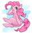 Size: 773x825 | Tagged: safe, artist:picorna, pinkie pie, earth pony, pony, g4, female, simple background, sitting, smiling, solo