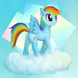 Size: 2000x2000 | Tagged: safe, artist:nolilty, rainbow dash, g4, butt, cloud, featureless crotch, female, high res, pixiv, plot, solo