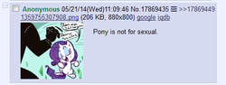 Size: 451x170 | Tagged: safe, rarity, g4, /mlp/, 4chan, 4chan screencap, text, thread