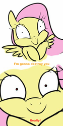 Size: 512x1024 | Tagged: safe, fluttershy, g4, image macro, meme, whether you like it or not