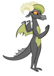 Size: 600x842 | Tagged: safe, artist:queencold, baff, dragon, g4, beff, dragoness, rule 63, simple background, solo, teenaged dragon, transparent background