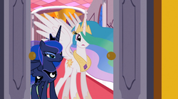 Size: 1365x767 | Tagged: safe, screencap, princess celestia, princess luna, g4, duo