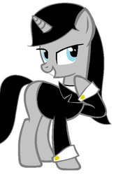 Size: 476x675 | Tagged: artist needed, safe, oc, oc only, oc:serenity pony, pony, unicorn, blank flank, recolor, solo