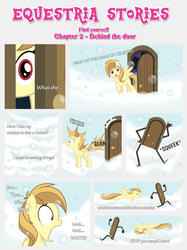 Size: 1800x2409 | Tagged: safe, artist:estories, oc, oc only, oc:alice goldenfeather, pegasus, pony, comic:find yourself, g4, comic, door