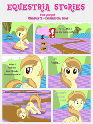 Size: 1800x2409 | Tagged: safe, artist:estories, oc, oc only, oc:alice goldenfeather, pegasus, pony, comic:find yourself, g4, chocolate river, comic, error