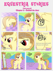 Size: 1800x2409 | Tagged: safe, artist:estories, discord, oc, oc:alice goldenfeather, draconequus, pegasus, pony, comic:find yourself, g4, comic, mirror