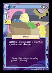 Size: 410x573 | Tagged: safe, enterplay, fluttershy, canterlot nights, g4, my little pony collectible card game, ccg, eep, female, solo