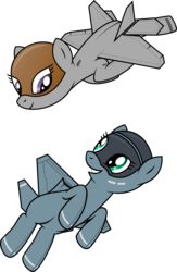 Size: 2613x4000 | Tagged: safe, artist:jh, oc, oc only, oc:nora, oc:raptor, original species, plane pony, pony, f-22 raptor, lockheed corporation, plane, simple background, transparent background, vector, yf-23