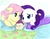 Size: 500x387 | Tagged: safe, artist:osakahatsunemikuo, fluttershy, rarity, oc, pegasus, pony, unicorn, g4, blanket, butterscotch, female, half r63 shipping, male, newborn, offspring, parent:butterscotch, parent:fluttershy, parent:rarity, parents:flarity, parents:rariscotch, rule 63, ship:flarity, ship:rariscotch, shipping, straight