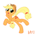 Size: 600x600 | Tagged: safe, artist:zat, applejack, g4, female, running, simple background, solo