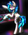 Size: 2366x2863 | Tagged: safe, artist:artyjoyful, dj pon-3, vinyl scratch, pony, g4, bipedal, glowstick, high res, turntable